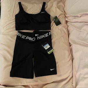 Sport bra and short biker set